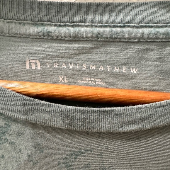 Travis Mathew Subtle Patterned Green Tee - Picture 6 of 9